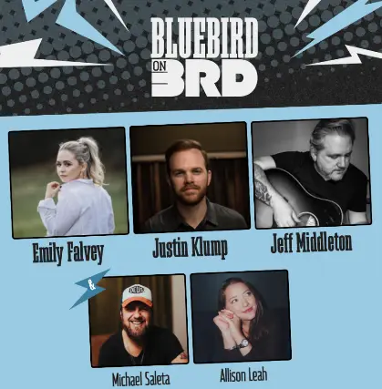 Event artwork: Bluebird on 3rd (located at 3rd & Lindsley Bar & Grill - Downtown Nashville) — 3rd and Lindsley — Nashville — 5 October 2026