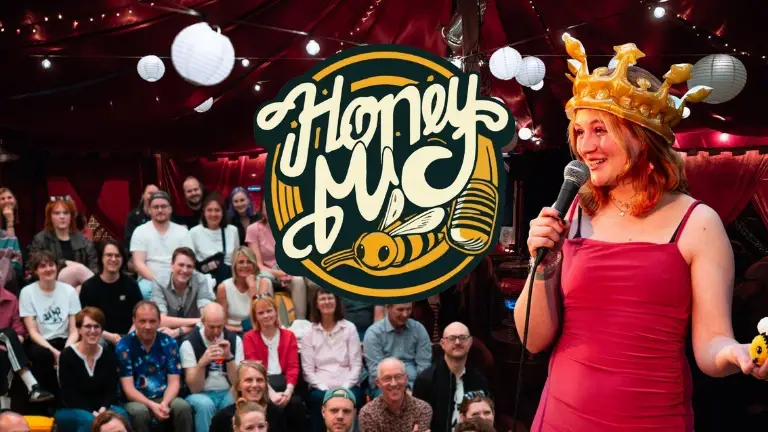 Event artwork: Honey Slam Berlin – Poetryslam ohne traurige Texte! — Tati Goes Underground — Berlin — 28 September 2026