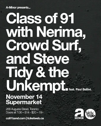 Class of 91 w/ Nerima, Crowd Surf & Steve Tidy & the Unkempt