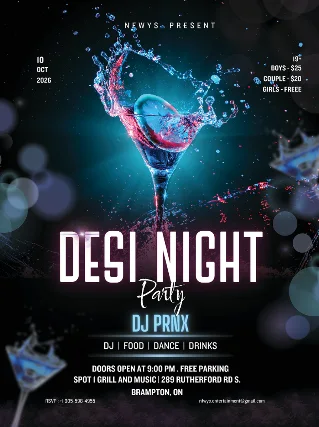 DESI NIGHT MIDNIGHT PARTY DJ DANCE