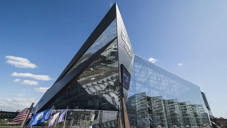 Event artwork: J. D. Pride Youth Football — U.S. Bank Stadium Tours — Minneapolis — 12 October 2026